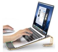 LOXP Laptop Stand for Desk, Laptop Stand with Wrist Support, Ergonomic Detachable Laptop Riser, Mount, Holder Notebook Computer Stand for MacBook Air Pro, HP, Dell, XPS, HP (10-17") Laptops - Gold