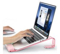 LOXP Laptop Stand for Desk, Laptop Stand with Wrist Support, Ergonomic Detachable Laptop Riser, Mount, Holder Notebook Computer Stand for MacBook Air Pro, HP, Dell, XPS, HP (10-17") Laptops - Pink