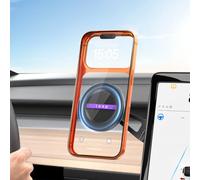 LOXP Strongest Magnetic Tesla Phone Mount Aluminum - Metallic Black | 360 Rotating & Foldable Hidden, Tesla Accessories for Model 3/Y/Juniper, Fits for iPhone 17 16 15 Pro Max