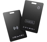 LOXP Wallet Tracker Card 2 Pack, Works with Apple Find My [Apple MFi Certified, iOS Only], Slim 1.65mm Bluetooth Item Finder, IP68 Waterproof, Wireless Rechargeable GPS Locator for Wallet & Luggage