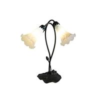 Loxton Lighting 1 x 2-Light Lily Table Lamp, White
