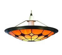 Loxton Lighting 35cm Tiffany Glass Bistro Uplighter Pendant Easyfit - (Brown)