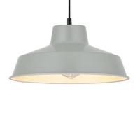 Loxton Lighting Classic Metal Pluto Lampshade Pendant Shade 30cm (12inch) Diameter (Soft Grey)