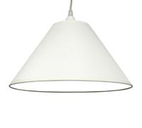 Loxton Lighting Empire Cotton Coolie Lamp Shades for Table Lamps and Pendant Ceiling Lights - 35cm Dia (White) [Energy Class A]