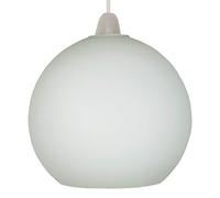 Loxton Lighting - Matt White Opal Glass Ball Pendant Light Shade with B22/E27 Shade Ring - Ideal for Bedrooms, Lounges, Halls, and Much More