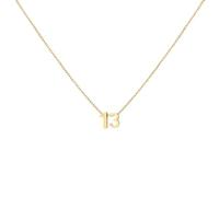 LOXUAKAM Gold Number Necklace for Women 18K Gold Plated Dainty Charm Birth Month Cute Pendant Choker Necklace Personalized Jewelry Birthday Gift for Her