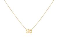LOXUAKAM Gold Number Necklace for Women 18K Gold Plated Dainty Charm Birth Month Cute Pendant Choker Necklace Personalized Jewelry Birthday Gift for Her, Stainless Steel, No Gemstone