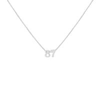 LOXUAKAM Gold Number Necklace for Women 18K Gold Plated Dainty Charm Birth Month Cute Pendant Choker Necklace Personalized Jewelry Birthday Gift for Her, Stainless Steel, No Gemstone
