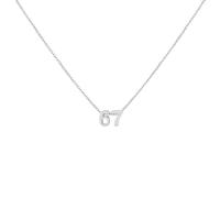 LOXUAKAM Gold Number Necklace for Women 18K Gold Plated Dainty Charm Birth Month Cute Pendant Choker Necklace Personalized Jewelry Birthday Gift for Her, Stainless Steel, No Gemstone