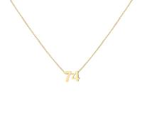 LOXUAKAM Gold Number Necklace for Women 18K Gold Plated Dainty Charm Birth Month Cute Pendant Choker Necklace Personalized Jewelry Birthday Gift for Her, Stainless Steel, No Gemstone