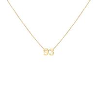 LOXUAKAM Gold Number Necklace for Women 18K Gold Plated Dainty Charm Birth Month Cute Pendant Choker Necklace Personalized Jewelry Birthday Gift for Her, Stainless Steel, No Gemstone