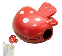 Loy Brush Head Powder, Brush Head Cover | Mushroom Shaped Brush Head Protective Cover - Portable Protective Cap, Red, Se référer au descriptif, Refer to description