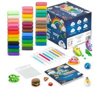 Loya Crafts Air Dry Clay - 36 Colors Modelling Clay for Kids Ultra Light Magic Clay, Soft Modeling Clay with 8 Tools & Booklet, Non-Toxic DIY Clay & Dough, Gift for Children, Clay Modelling kit