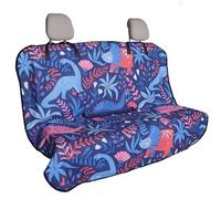 LoyaGour Back Seat Cover for Car Trucks Van SUV,Waterproof Rear Bench Towel Seat Covers for Dogs and Kids,Automotive Backseat Protector (Dinosaur)