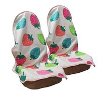 LoyaGour Car Seat Cover Protector Front Seats,for Gym Workout,Running,Swimming,Beach and Hiking,Waterproof Sweat Towel Bucket Seat Covers for Cars SUV Trucks (Strawberry, 2Pcs)