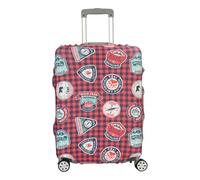 LoyaGour Luggage Cover for Suitcase,Elastic Spandex Carry on Luggage Protector Suitcase Covers,Suit Case Sleeve Fit 18-32 Inch Luggages, Red Cowboy, L, Luggage Cover