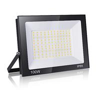 loyal 100W LED Floodlight, 3000K Warm White 10000LM Outdoor Security Light, IP65 Waterproof Wall Light, Spot Lighting for Garden, Garage, Playground, Patio
