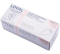 Loyal Disposable Piping Bags Clear 100 Pieces, Disposable Icing Bags, BPA-Free, Recyclable LDPE, Anti-Slip, Piping Bags for Decorating Cakes, Cupcakes & Pastries - 30 cm