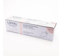 Loyal Disposable Piping Bags Clear 100 Pieces, Disposable Icing Bags, BPA-Free, Recyclable LDPE, Anti-Slip, Piping Bags for Decorating Cakes, Cupcakes & Pastries - 55 cm