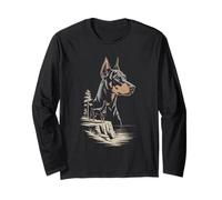 Loyal Doberman Pinscher Scenic Cliff Watch Long Sleeve T-Shirt