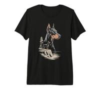Loyal Doberman Pinscher Scenic Cliff Watch Premium T-Shirt