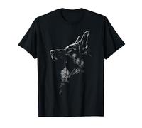 Loyal German Shepherd Dog for GSD Lovers Minimalist Line Art T-Shirt