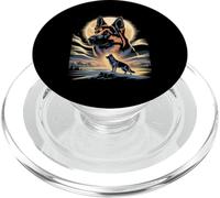 Loyal German Shepherd Under Moon Night PopSockets PopGrip for MagSafe