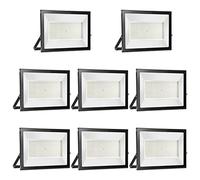 loyal LED Floodlight 200W 8 Pack 20000LM Warm White 6000K Super Bright Outdoor LED Spotlight IP65 Waterproof Tempered Glass Garage Light for Entrance Patio Square Factory