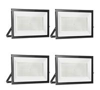 loyal LED Floodlight 300W 4 Pack 30000LM Warm White 6000K Super Bright Outdoor LED Spotlight IP65 Waterproof Tempered Glass Garage Light for Entrance Patio Square Factory