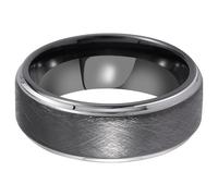 LOYAL MOON Wire-cut personalized tungsten gold retro-style ring, 10.5#, Tungsten, No Gemstone