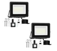 loyal Motion Sensor Lights Outdoor: 50W Detachable PIR Sensor Security Light 4500LM 6500K Cold White LED Outdoor IP65 Waterproof Floodlight for Garage Garden