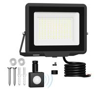 loyal Security Lights Outdoor Motion Sensor, 100W PIR Sensor Security Light Detachable 9000LM 6500K Cold White LED Outdoor IP65 Waterproof Floodlight for Garage Garden