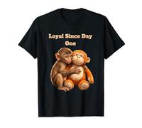 Loyal Since Day One Baby Monkey Plush Friendship Tee T-Shirt