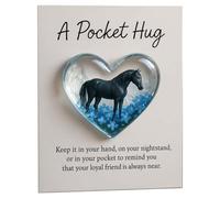 Loyal Steed Pocket Hug with Inspirational Gift Card, Heart-Shaped Horse Pocket Hug, Resin Animal Pockets Hugs Keepsake Figurines, Thoughtful Animal Emotional Support Gifts for Friends