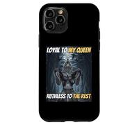 Loyal to My Queen Ruthless To The Rest Funny Alpha Wolf Meme Case for iPhone 11 Pro