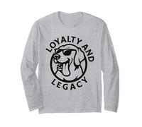 Loyalty Legacy Dog Logo for Paw Lovers Pet Enthusiasts Long Sleeve T-Shirt