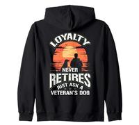 Loyalty Never Retires Just Ask A Veteran's Dog Vet Labrador Zip Hoodie