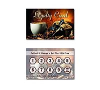 Loyalty Reward Cards Coffee Shop Cafe Hotels Pubs & Bar (Design 3, 1 Sample Card)