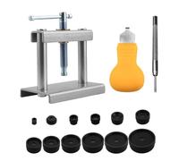 Loyanger Watch Press Tool, Watch Back Case Closer, Watches Battery Replacement Tool with Watc-h Back Remover Tool, Repair Kit for Watches, Only for Round Dials 16 to 50mm, silver
