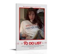 LOYANUKE Aubrey Plaza The To Do List Poster Room Decoration Painting Interior Aesthetics Canvas Oil Painting Star Movie Music Album Poster