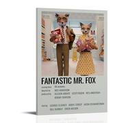 LOYANUKE Fantastic Mr Fox Poster Room Decoration Painting Interior Aesthetics Canvas Oil Painting Star Movie Music Album Poster