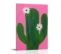 LOYANUKE Healing Cactus Painting Poster Room Decoration Painting Interior Aesthetics Canvas Oil Painting Star Movie Music Album Poster