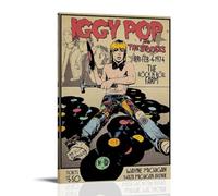 LOYANUKE Iggy Pop And The Stooges 1974 Tour Poster Room Decoration Painting Interior Aesthetics Canvas Oil Painting Star Movie Music Album Poster