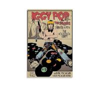 LOYANUKE Iggy Pop And The Stooges 1974 Tour Poster Room Decoration Painting Interior Aesthetics Canvas Oil Painting Star Movie Music Album Poster