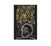 LOYANUKE J Cole Poster Room Decoration Painting Interior Aesthetics Canvas Oil Painting Star Movie Music Album Poster