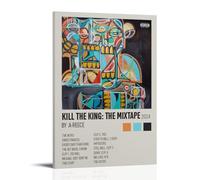 LOYANUKE Kill The King The Mixtape By A-REECE Poster Room Decoration Painting Interior Aesthetics Canvas Oil Painting Star Movie Music Album Poster