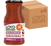 Loyd Grossman Bolognese Pasta Sauce, Tomato-Based, 660 g (6-Pack)