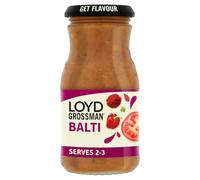 Loyd Grossman Indian Balti Curry Sauce - Medium Spice Tomato & Pepper Blend, Vegetarian-Friendly, 350 g Jar (Pack of 6)