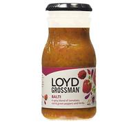 Loyd Grossman Indian Balti Curry Sauce - Medium Spice Tomato & Pepper Blend, Vegetarian-Friendly, 350 g Jar (Pack of 1)