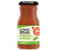 Loyd Grossman Italian Tomato & Basil Sauce - Sun-Ripened Tomatoes & Fragrant Basil, Ready-to-Pour, 350 g Jar (Pack of 1)